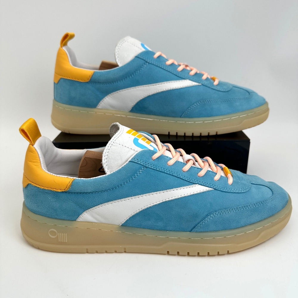 Oncept Panama Adriatic Blue Yellow Sneakers Womens Size 9 Suede Low Top
